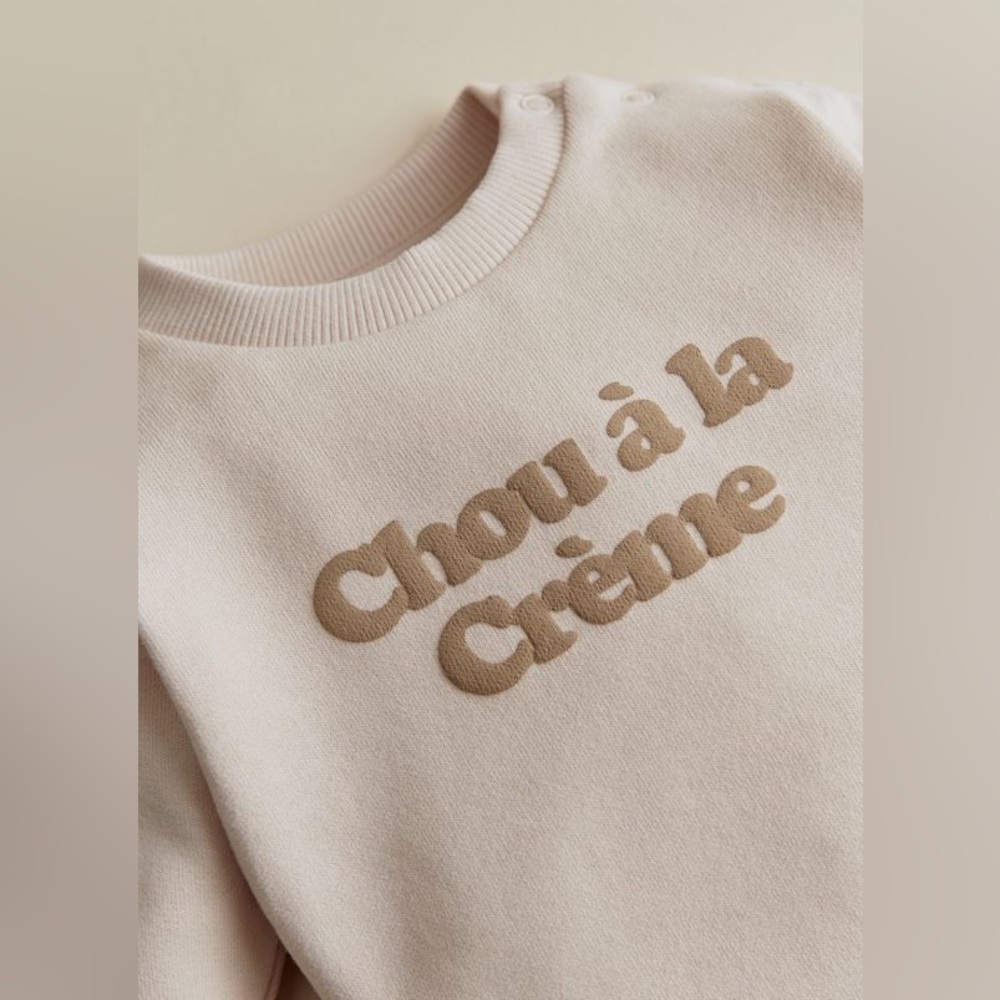 Petit Sezane Cream Sweatshirt 12y "Chou à la Crème"